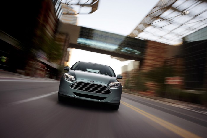 Ford Focus Electric zooming through city