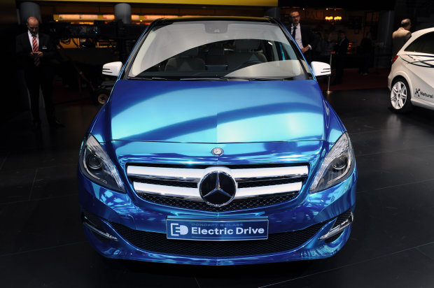B-class electric drive front view at the Paris Motor Show